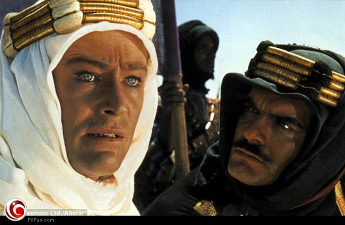 عمر الشريف وبيتر أوتول في Lawrence of Arabia