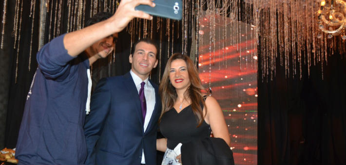 دنيا سمير غانم ورامي رضوان في حفل زفاف بسنت أحمد صيام