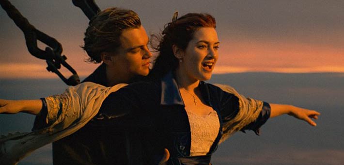 ليوناردو دي كابريو وكيت وينسليت في Titanic