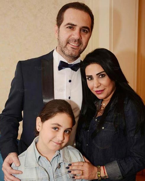 وائل جسار مع زوجته وابنته في حفل عيد الربيع بالقاهرة