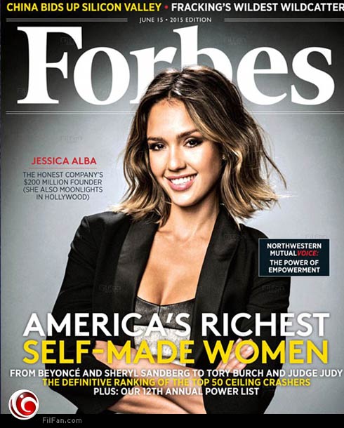 جيسيكا أليا على غلاف مجلة Forbes بعد تصدرها لقائمة أكثر 50 إمرأة عصامية في أمريكا بـ2015