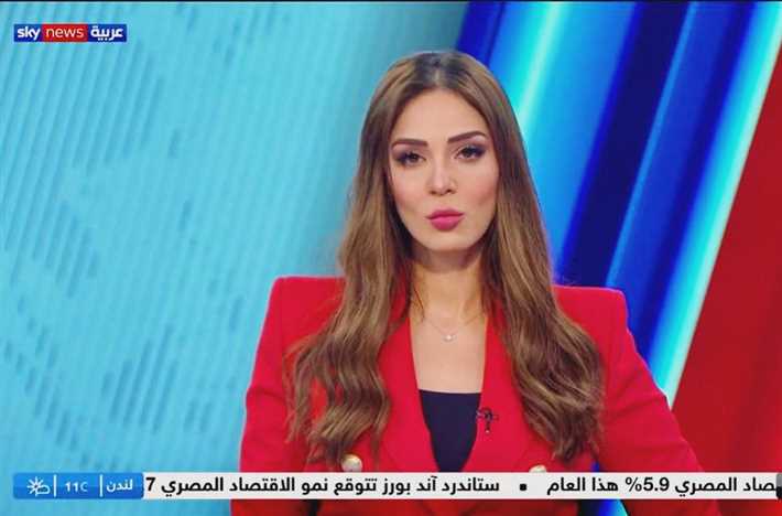 صور مروج إبراهيم أول مذيعة أخبار مصرية في Sky News عربية خبر في الفن