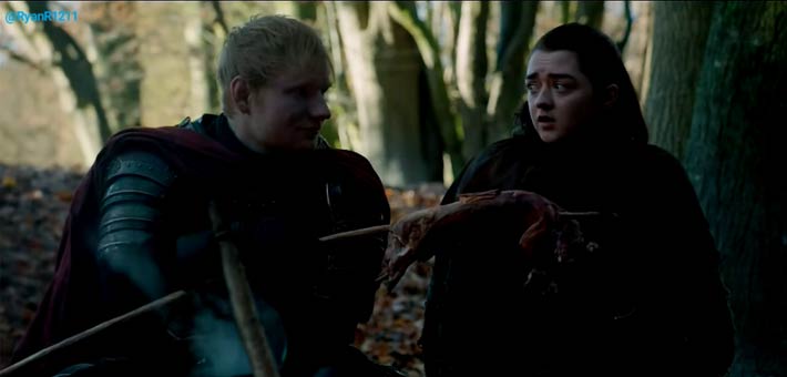 إد شيران ومايسي ويليامز في Game of Thrones