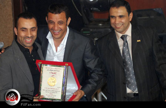 المنتج أحمد الدسوقي يتسلم التكريم- تصوير: شريف صبري