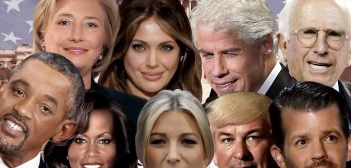 صورة للممثلين في دور السياسين المشاركين بالانتخابات الأمريكية