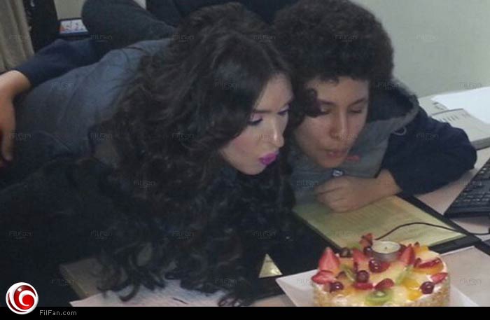 دينا تحتفل بعيد ميلاد ابنها علي