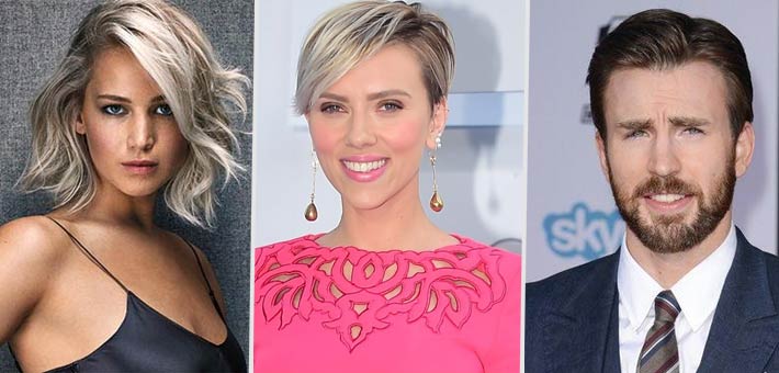 كريس إيفانز وسكارليت جوهانسون وجنيفر لورانس