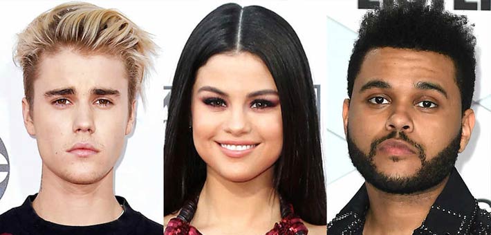 ذا ويكند، وسيلينا جوميز، وجاستن بيبر