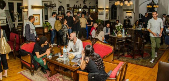 المخرج محمد حماد وعلاء كركوتي في حفل استقبال ستوديو ذات