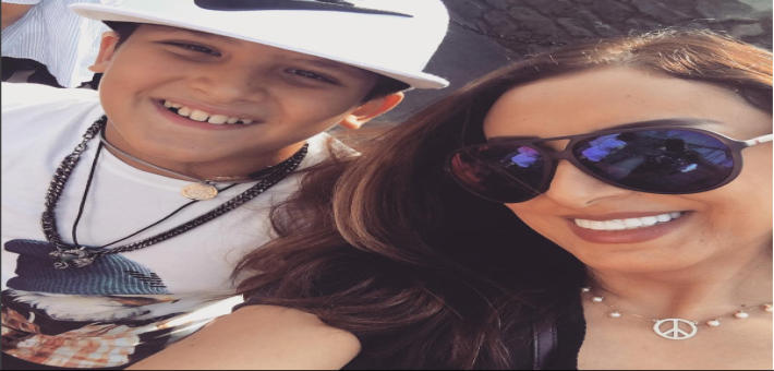 أنغام وابنها عبد الرحمن