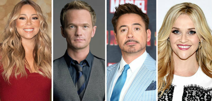 ريس ويذرسبون وروبرت داوني جونيور ونيل باتريك هاريس وماريا كاري