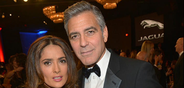 جورج كلوني وسلمى حايك