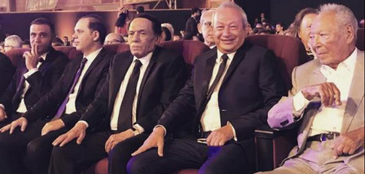 عادل إمام وابناءه في مهرجان الجونة