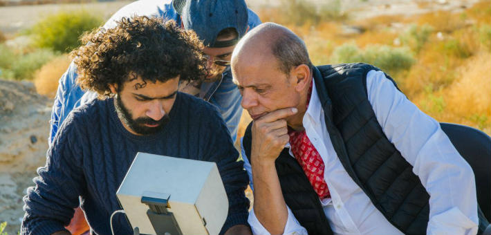 عصام إمام في كواليس تصوير الفيلم