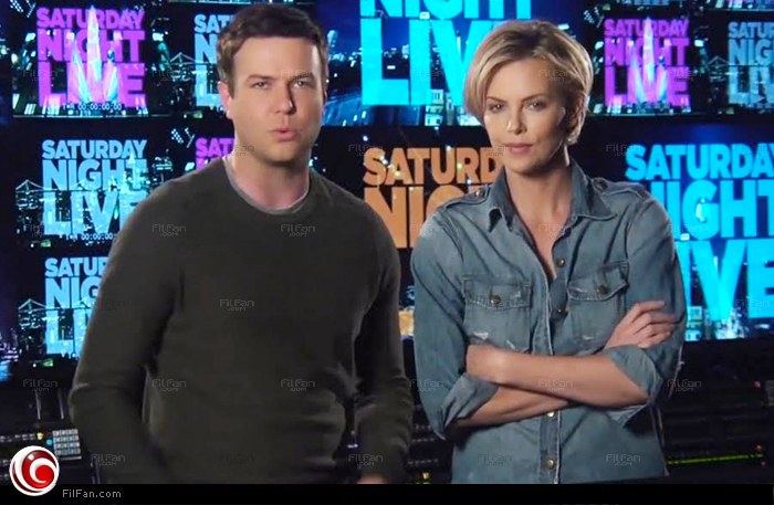 تشارليز ثيرون في إعلان Saturday Night Live