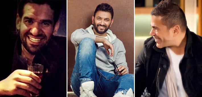 عمرو دياب وكريم محسن وحسين الجسمي