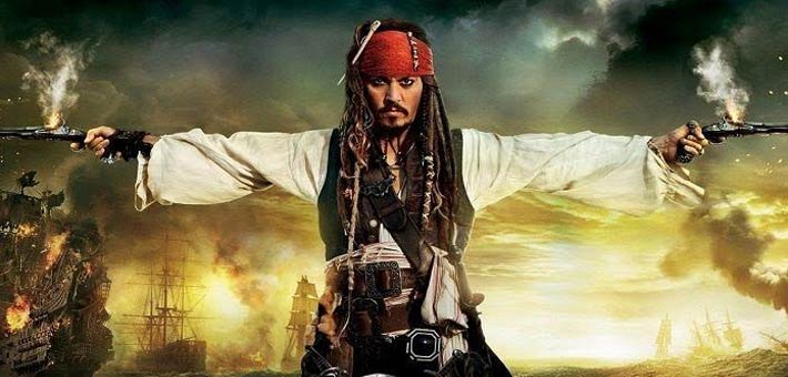 جوني ديب في pirates of the Caribbean