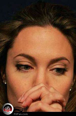 أنجلينا جولي في المؤتمر الصحفي بدافوس عام 2005 - الصورة من رويترز