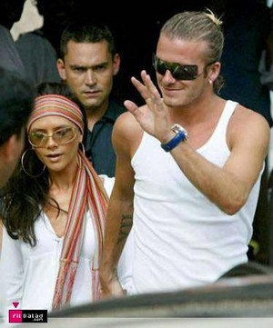 بيكام وزوجته المطربة فيكتوريا بيكام