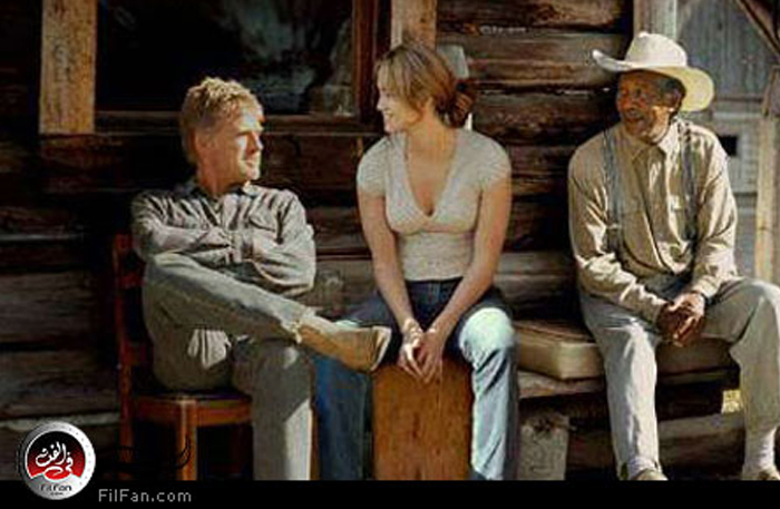 لقطة من فيلم An  Unfinished Life تجمع بين لوبيز وروبيرت ريدفورد ومورجان فريمان - الصورة من رويترز