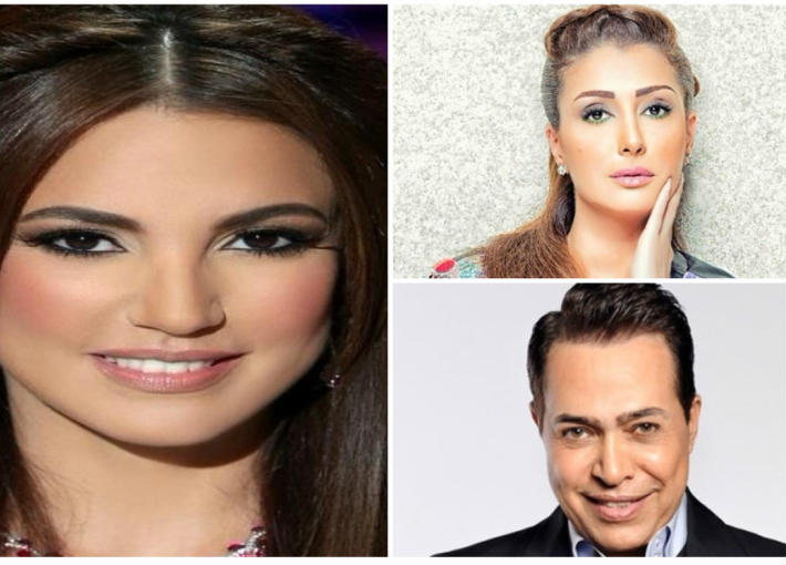 حكيم ودرة وغادة عبد الرازق