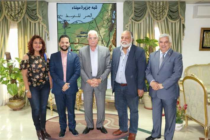 اللواء خالد فوده مع وفد مهرجان شرم الشيخ