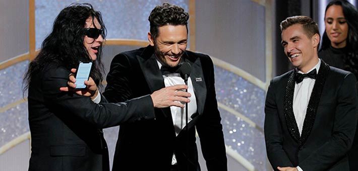 جيمس فرانكو وطومي وايزو في جولدن جلوب 2018