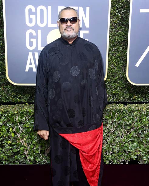 لورنس فيشبورن‎ بجلباب في حفل جولدن جلوب 2018