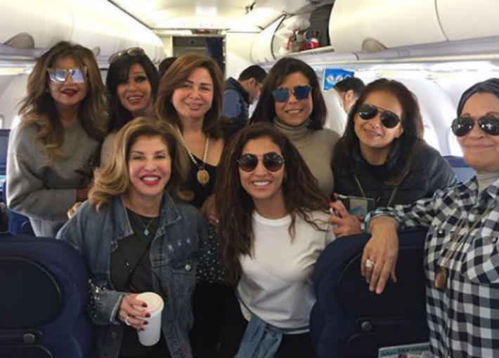 الفنانات قبل ذهابهن إلى مهرجان سينما المرأة