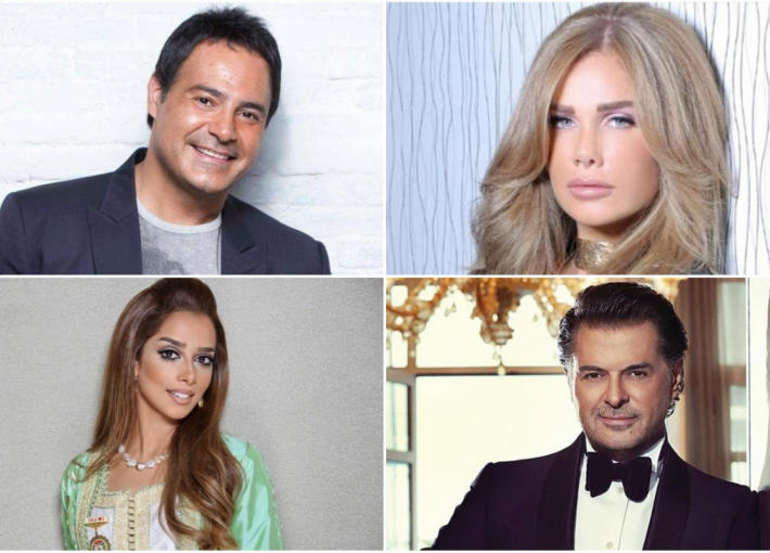 نيكول سابا وعاصي الحلاني وراغب علامة وبلقيس فتحي
