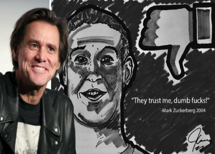 جيم كاري ولوحته التي تنتقد مؤسس فيسبوك من تصميم موقع Metro