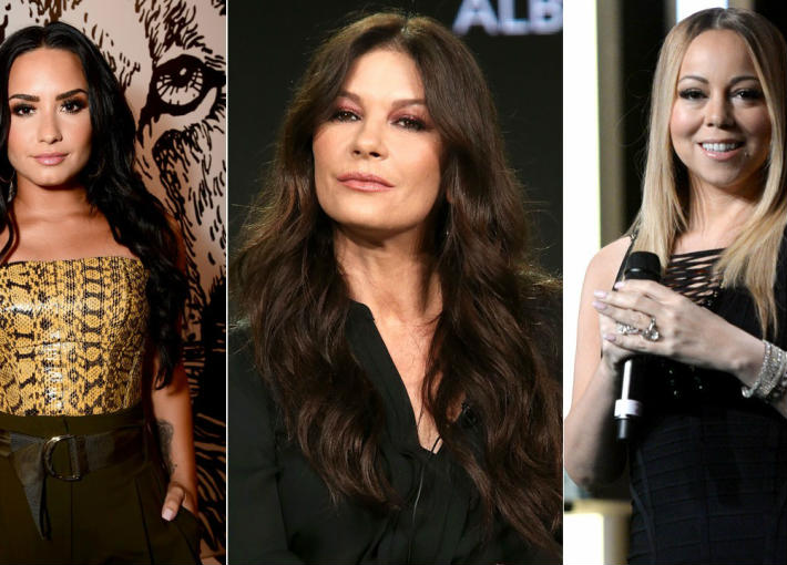 ماريا كاري وكاثرين زيتا جونز و ديمي لوفاتو