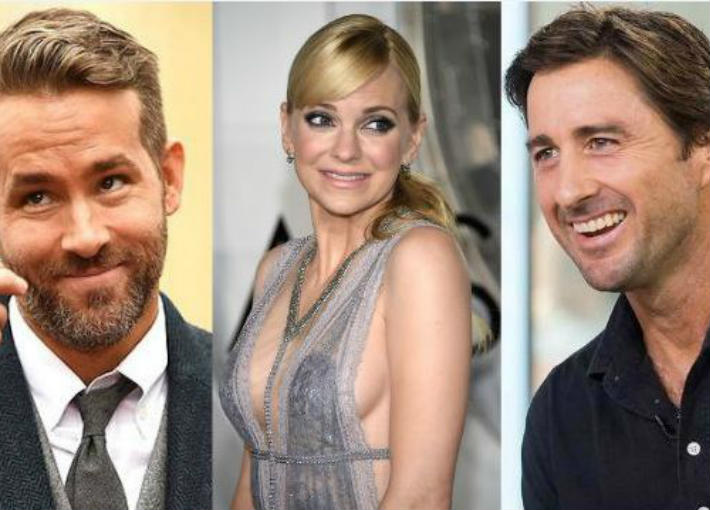 آنا فارس تتوسط لوك ويلسون وريان رينولدز