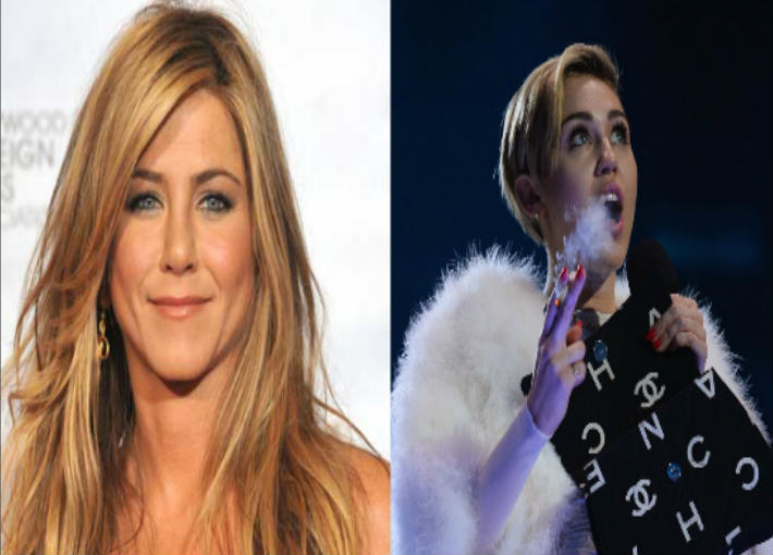 مايلي سايرس وجينيفر أنستون