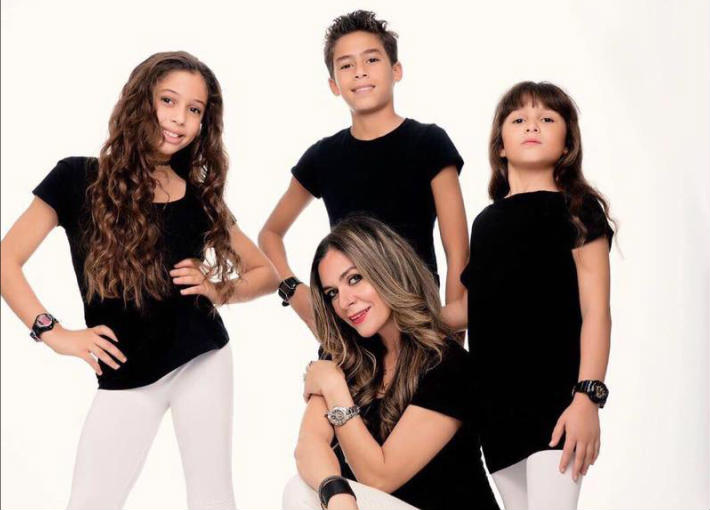 نادين وأطفالها