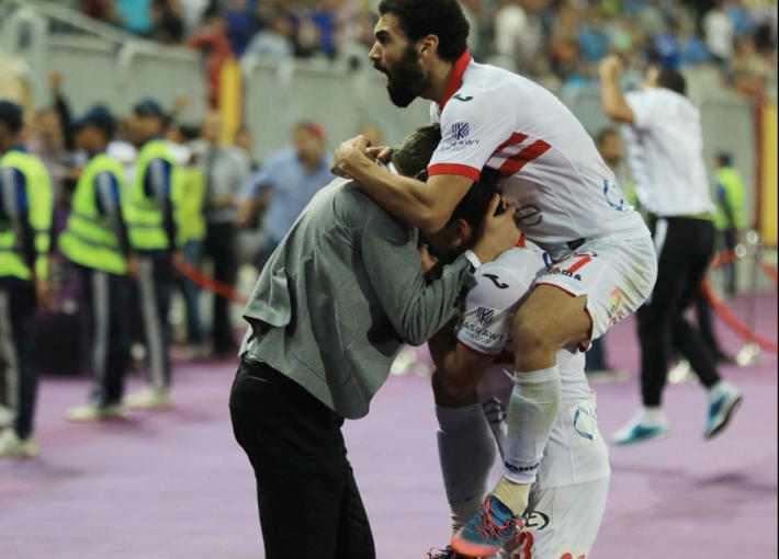 الزمالك يحتفل بالفوز