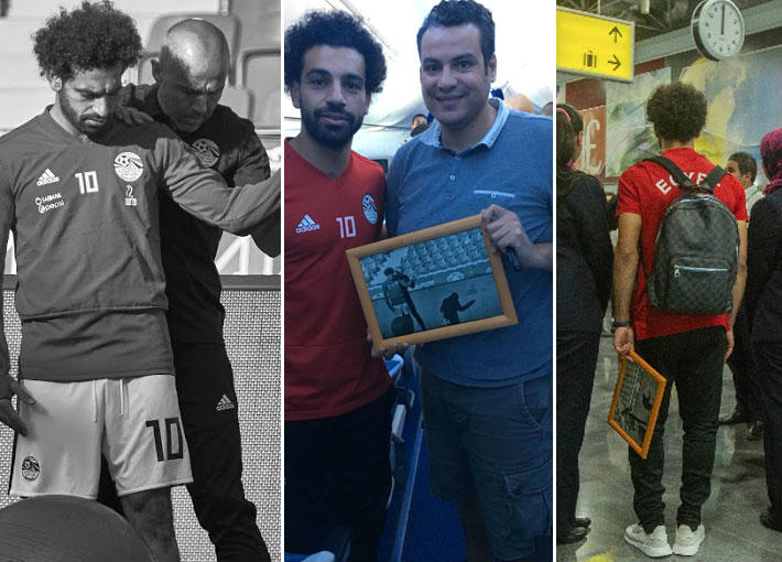 هيثم أبو عقرب يسلم الصورة لصلاح