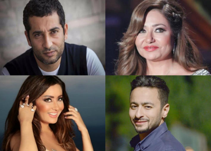 ليلى علوي وعمرو سعد ولطيفة وحمادة هلال