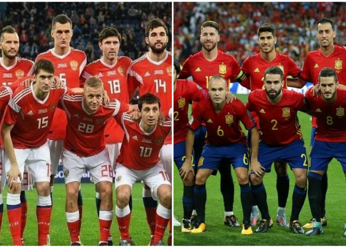 منتخب إسبانيا ومنتخب روسيا