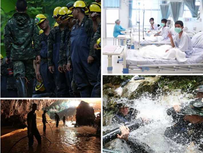 صور لعملية إنقاذ أطفال الكهف في تايلاند