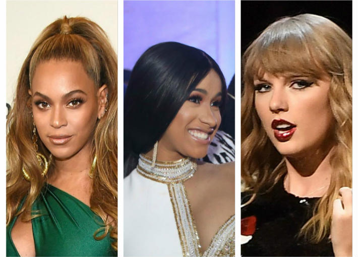 بيونسيه وكاردي بي وتايلور سويفت