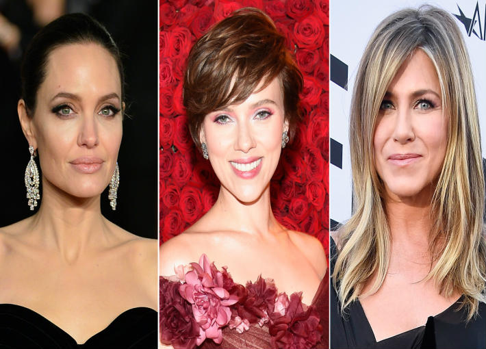جينيفر أنستون وسكارليت جوهانسون وأنجلينا جولي
