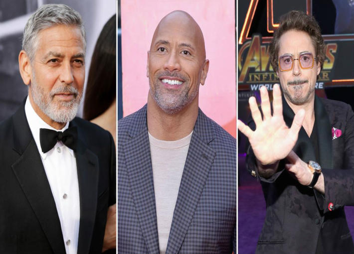 روبرت داوني جونيور ودواين جونسون وجورج كلوني