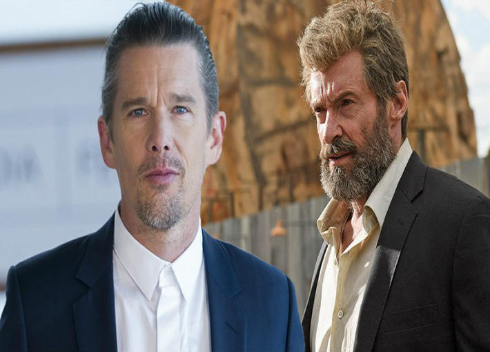 صورة لهيو جاكمان وإيثان هوك من تصميم Hunterinfo