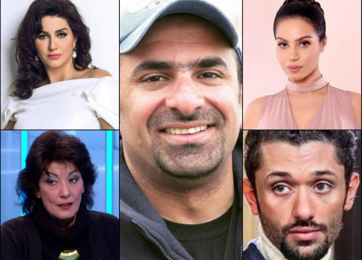 نسرين أمين وسماح أنور والراحل عمر الشيخ وكريم محمود ووفاء عامر