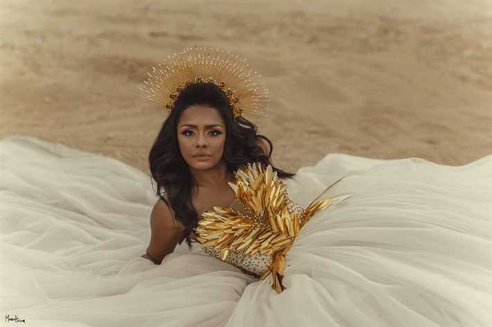أسماء أبو اليزيد عروس وسط الصحراء في جلسة تصوير جديدة ألبوم في الفن