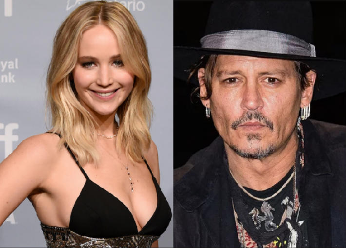 جوني ديب وجينيفر لورانس