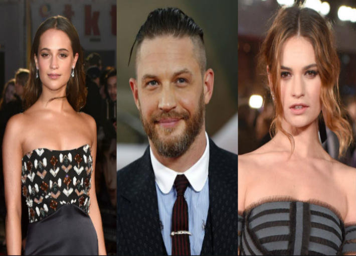 ليلي جيمس وتوم هاردي وأليسيا فيكاندر