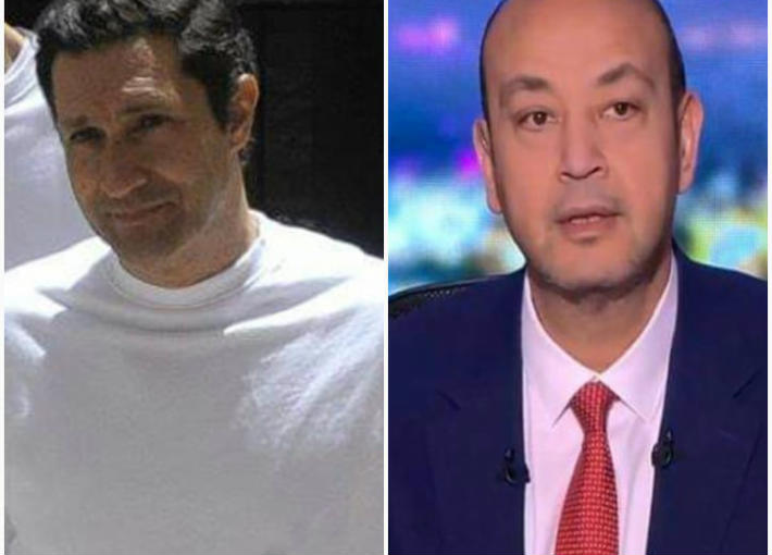 عمرو أديب وعلاء مبارك