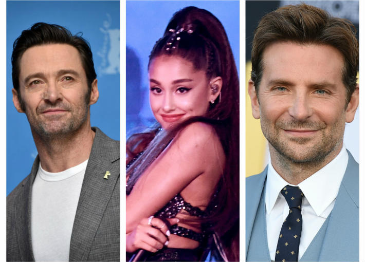 برادلي كوبر وأريانا جراندي وهيو جاكمان